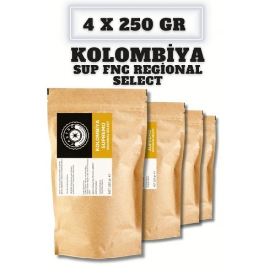 Castro Kolombiya Supremo FNC Regional Select Kahve 1000 Gr. (4x250Gr) Castro Kolombiya Supremo FNC Regional Select Kahve 1000 Gr. (4x250Gr)
