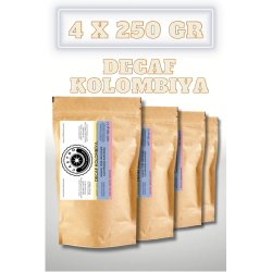 Castro DeCaf Kolombiya %100 Arabica (CO2 Process) Kafeinsiz Kahve 1000 Gr. (4x250 Gr)